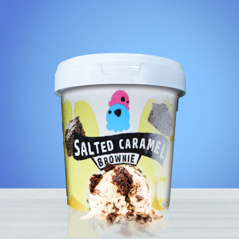 Salted Caramel Brownie – 1 Litre Chocolate Icecream Tub
